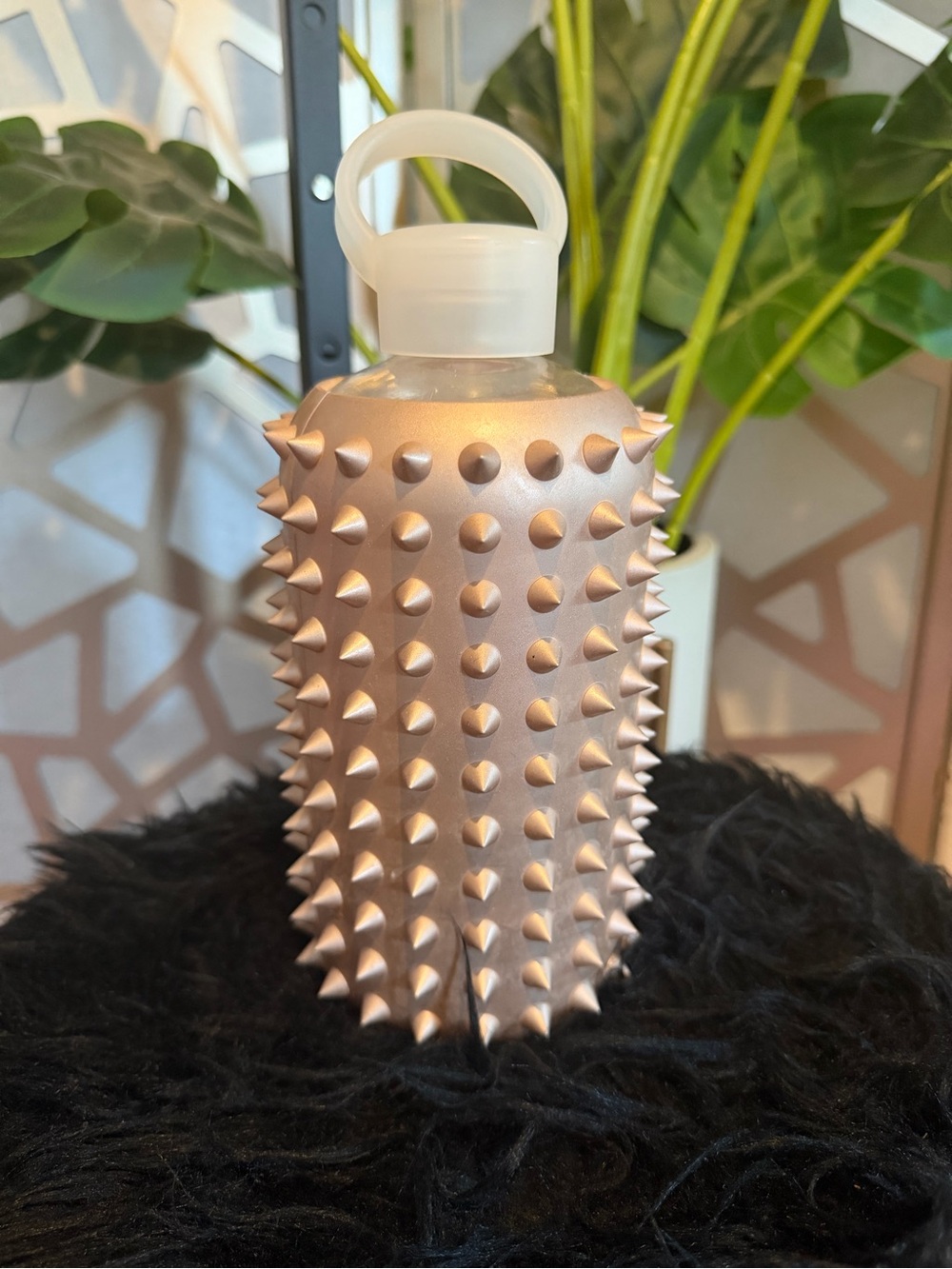 bkr Spiked Water Bottle in Prenup Rose Gold